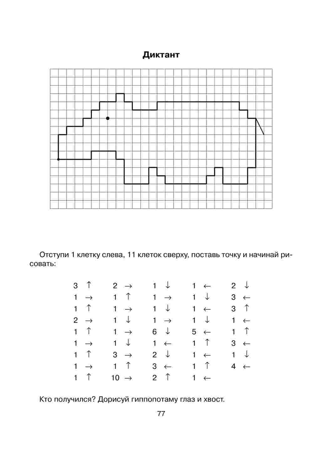 Раскраска Графічний диктант