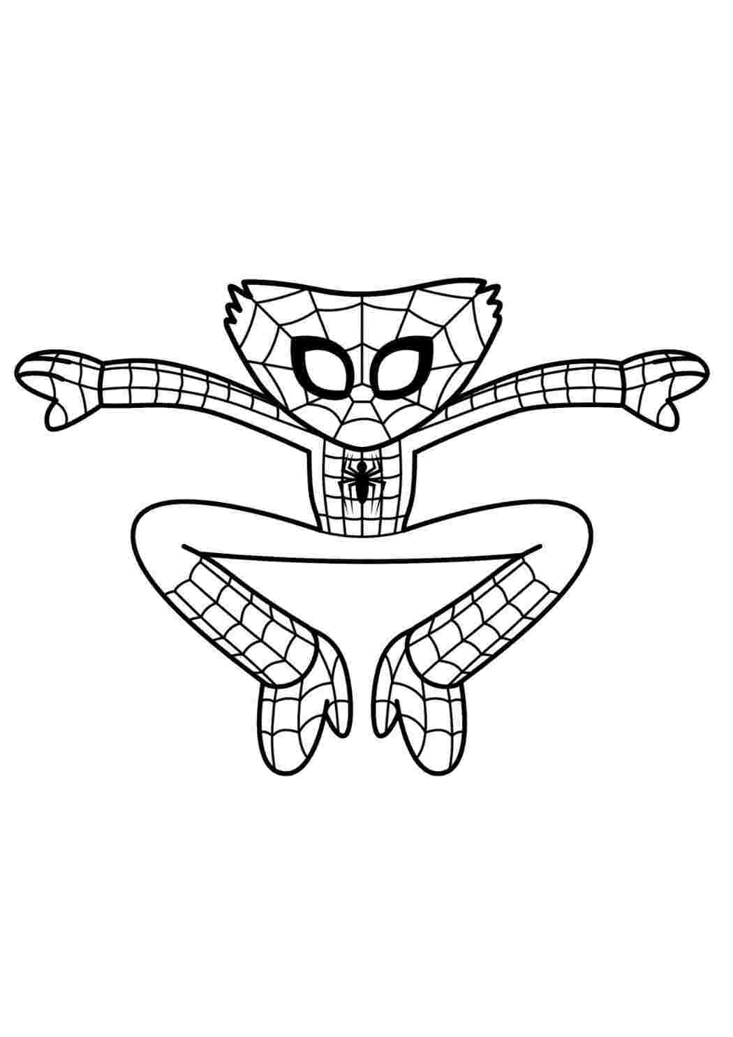 Раскраска Гарні розмальовки Розфарбування Хагі Вагі Людина павук