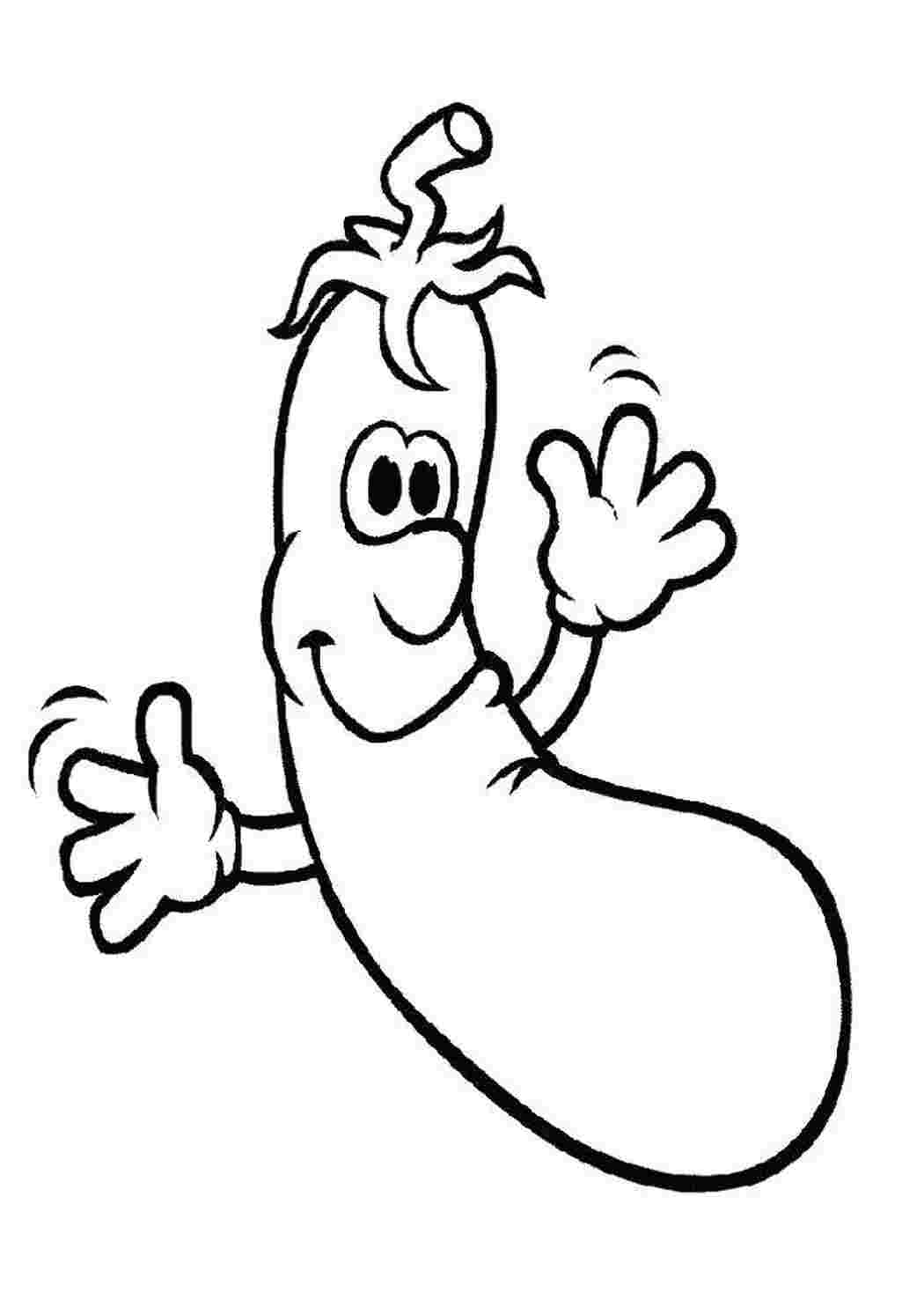 Раскраска баклажан