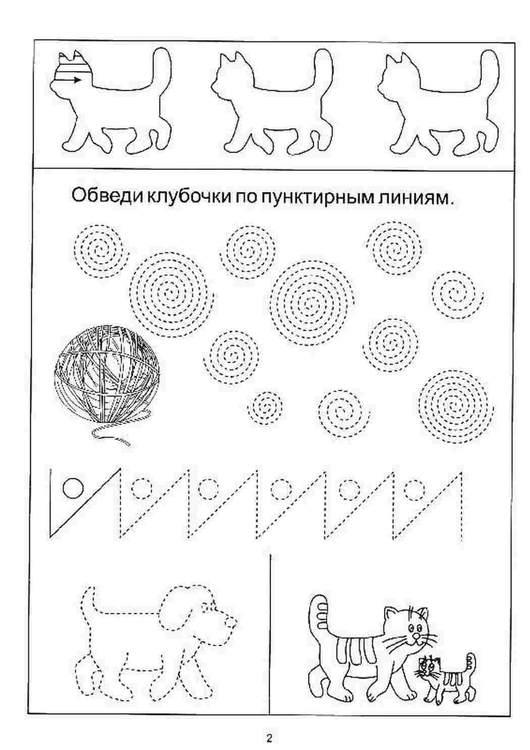Раскраска Обведи пунктир