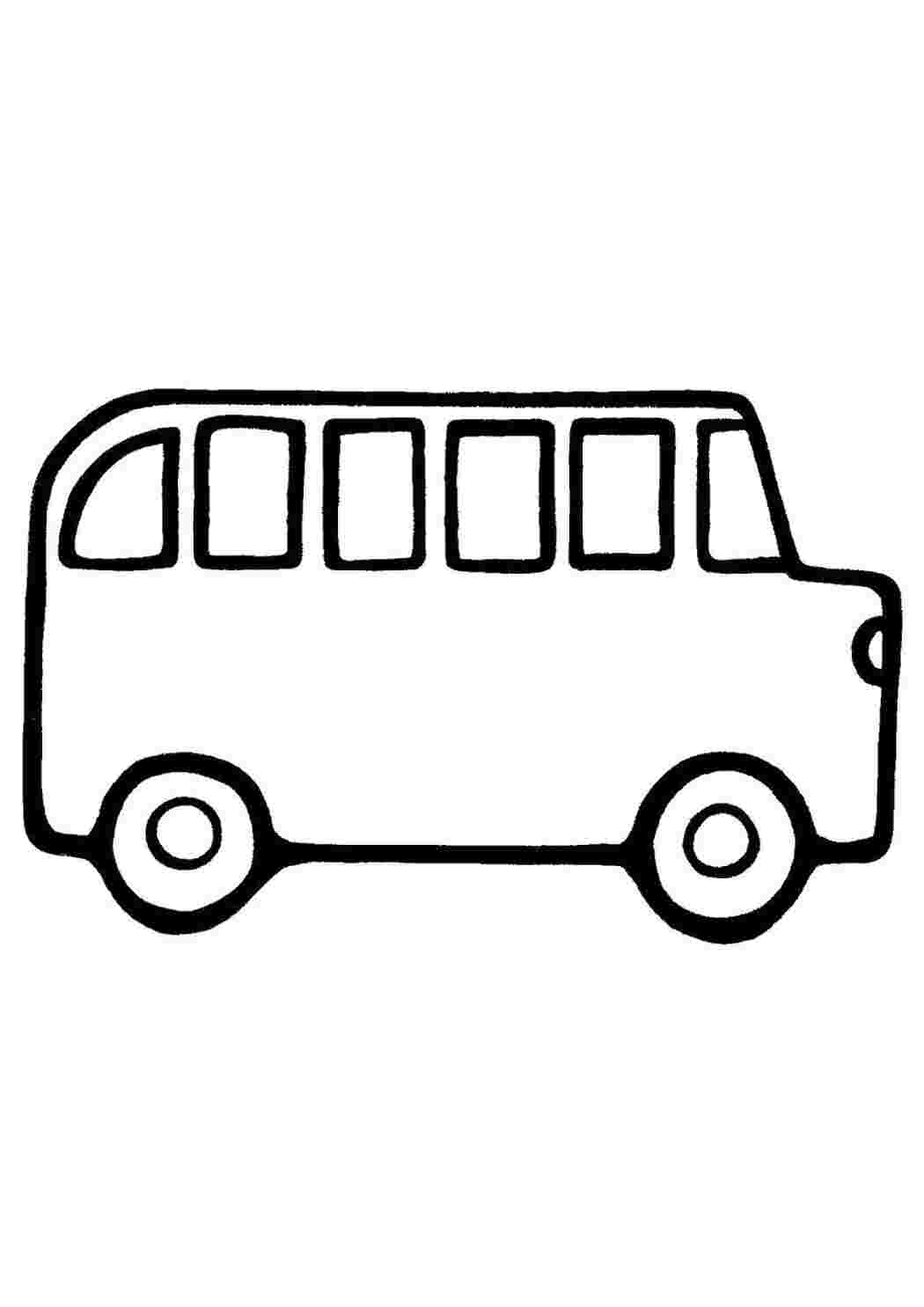 Раскраска розмальовка автобус для дітей