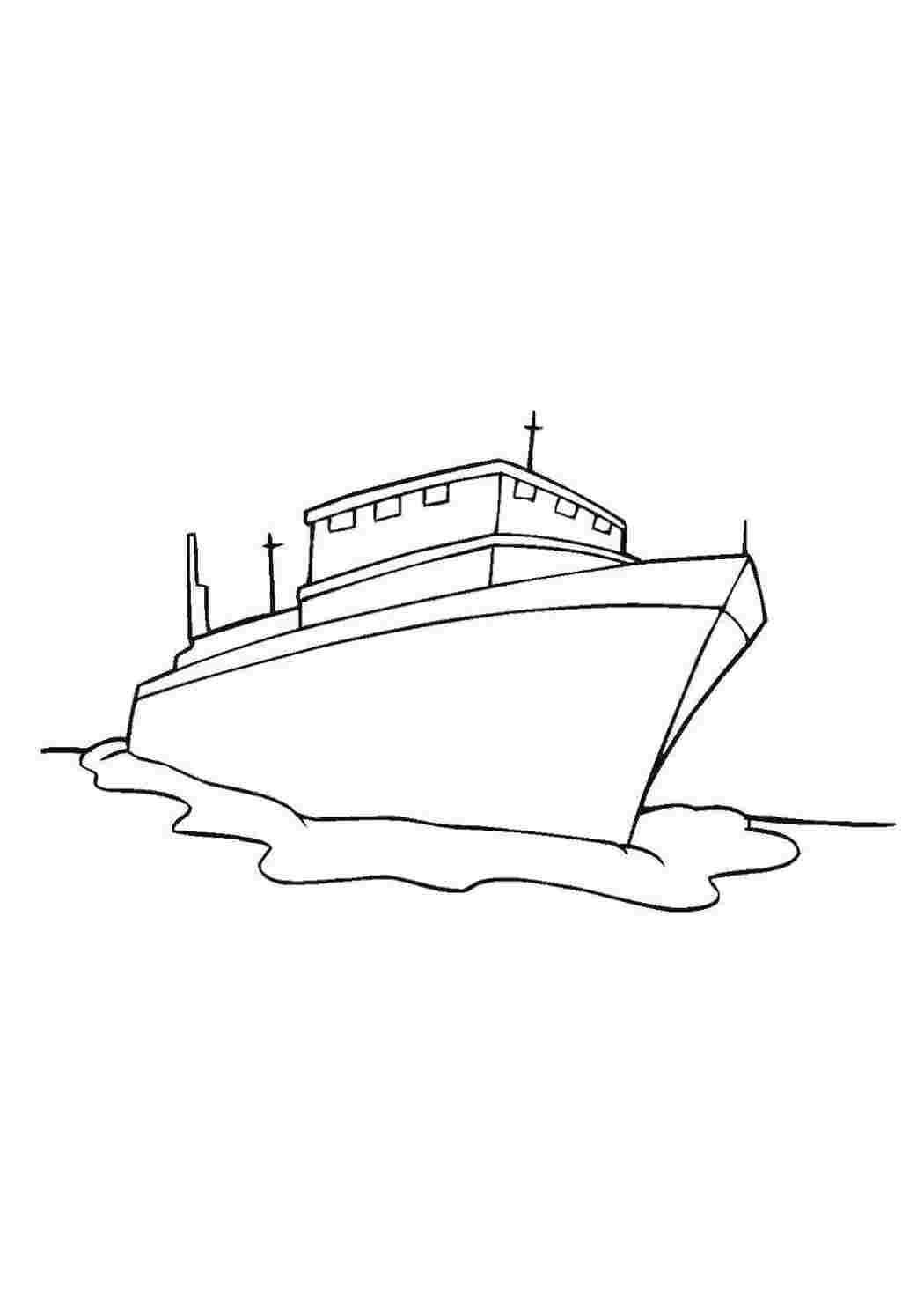 Раскраска Пароплав на воді