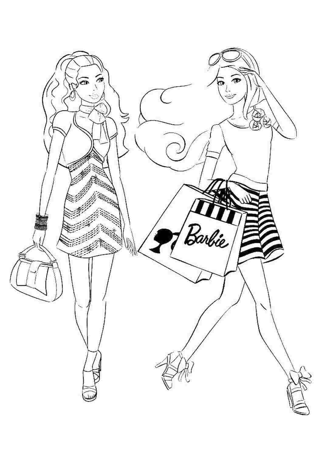 Раскраска Барбі та подружки
