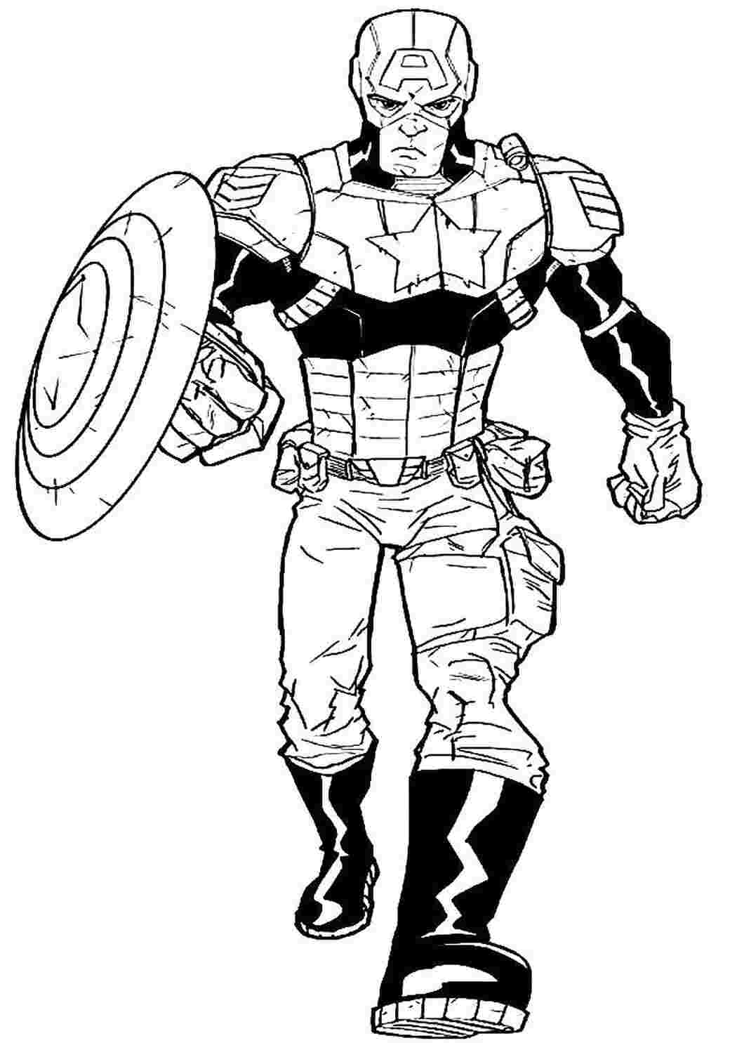 Раскраска Капітан Америка