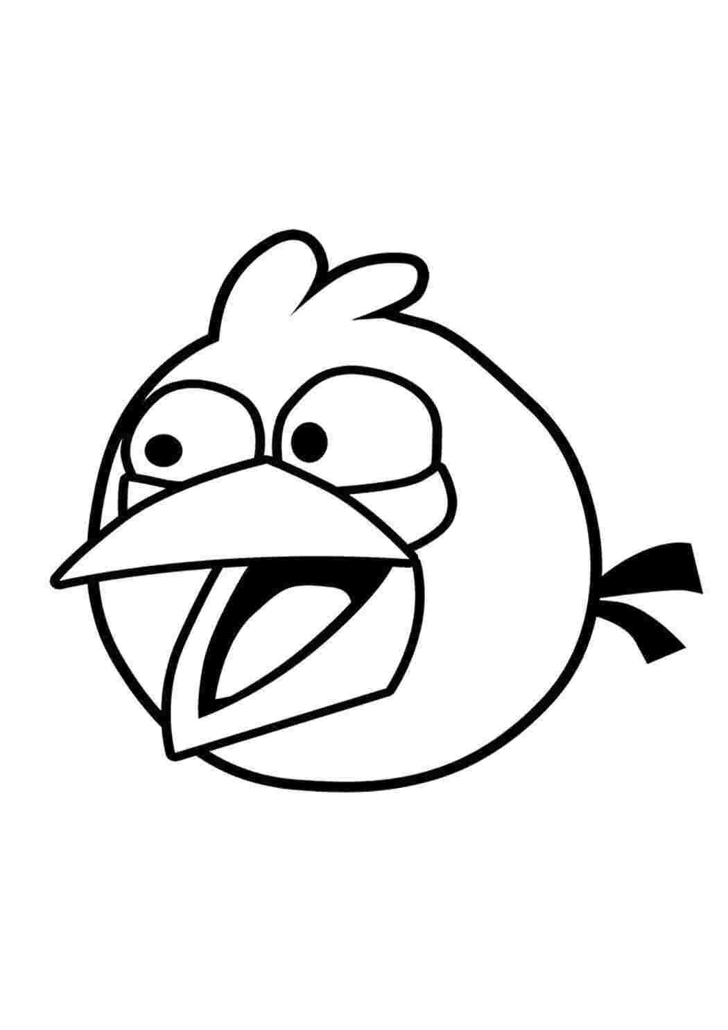 Раскраска Блакитна пташка з Angry Birds