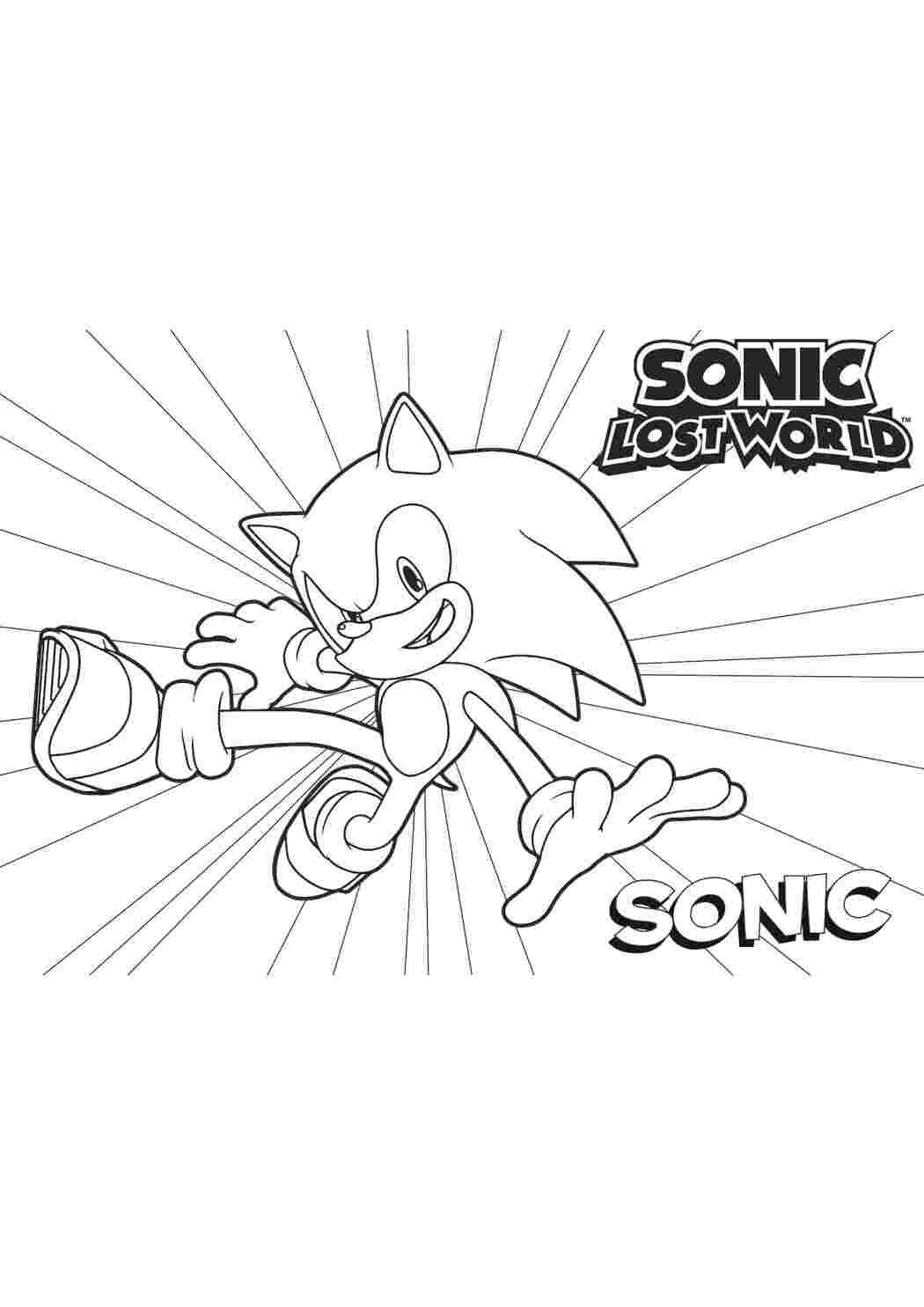 Раскраска Гарні розмальовки Розфарбування Сонік Персонаж відеогри