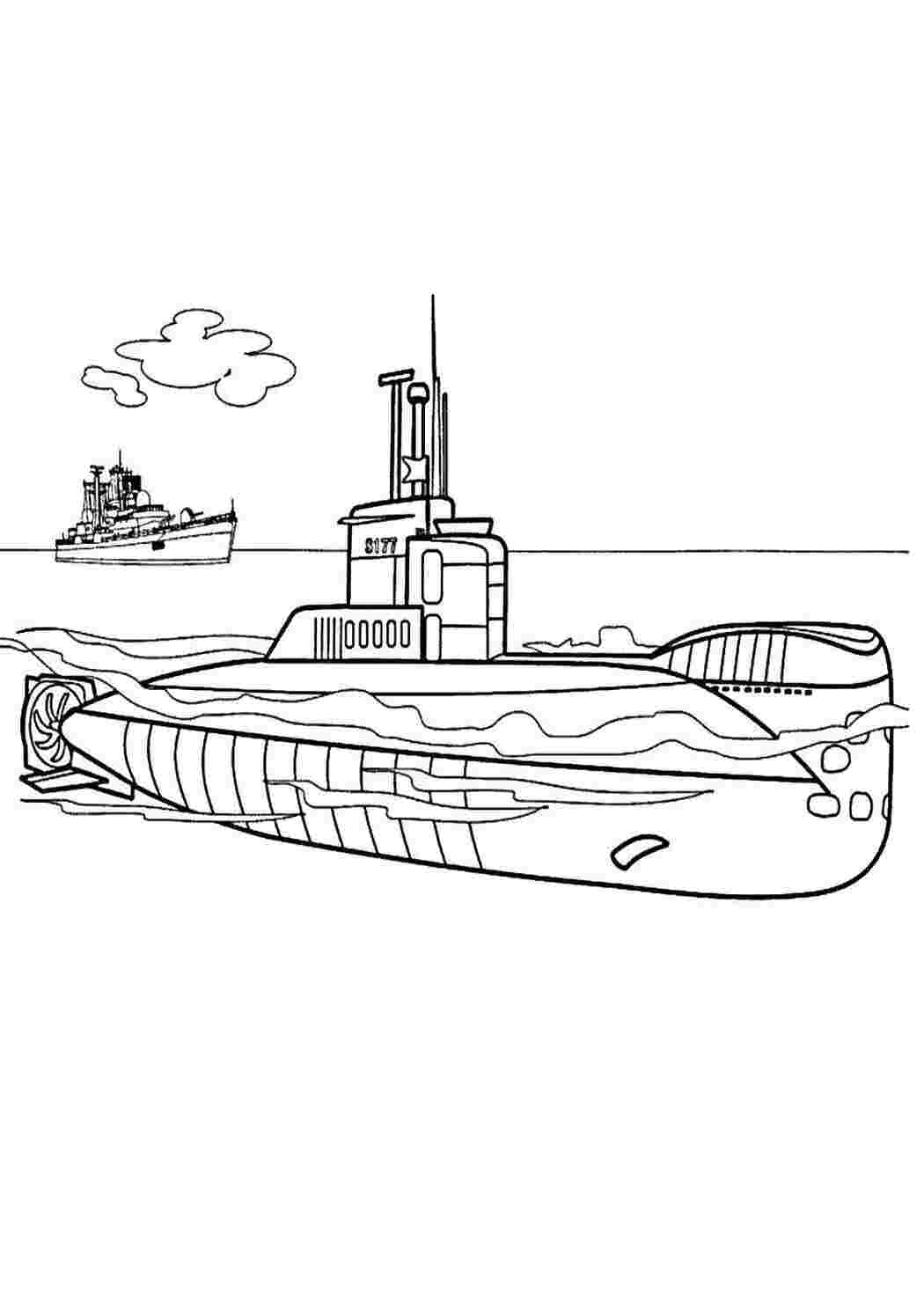 Раскраска Підводний човен