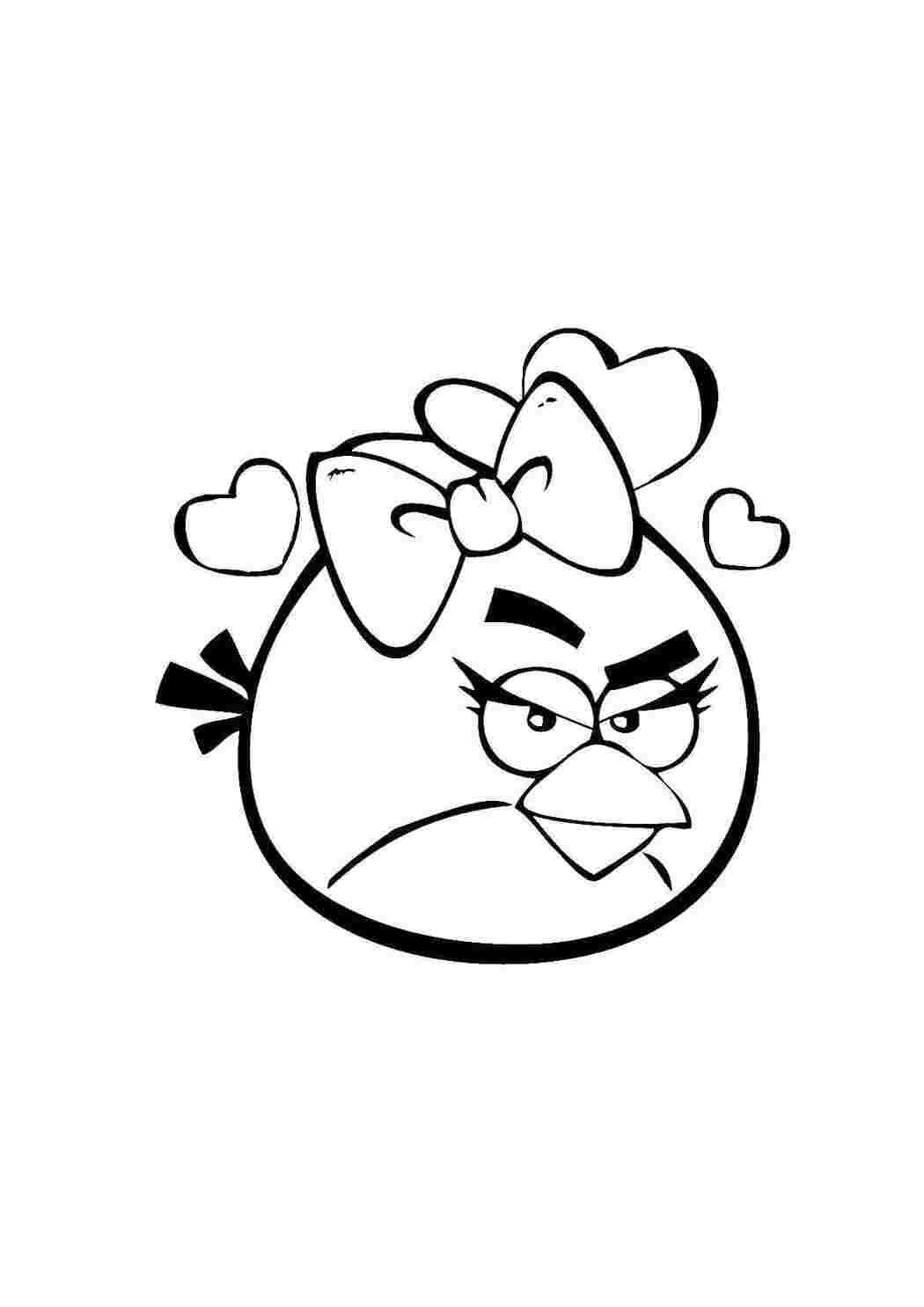 Раскраска Пташка з Angry Birds