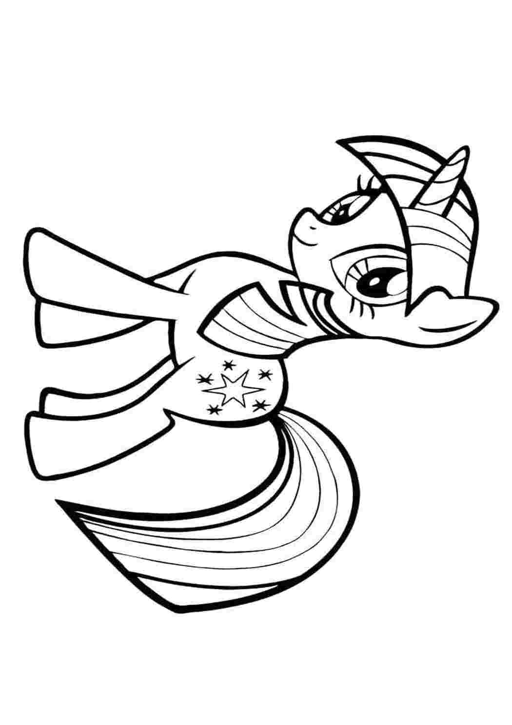 Раскраска Розфарбунки My little pony моя маленька поні Поні Іскорка Розфарбунки