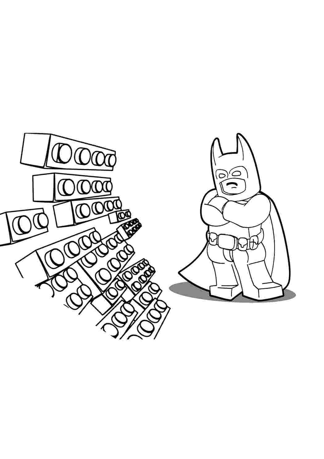 Раскраска Бетмен із конструктора Лего