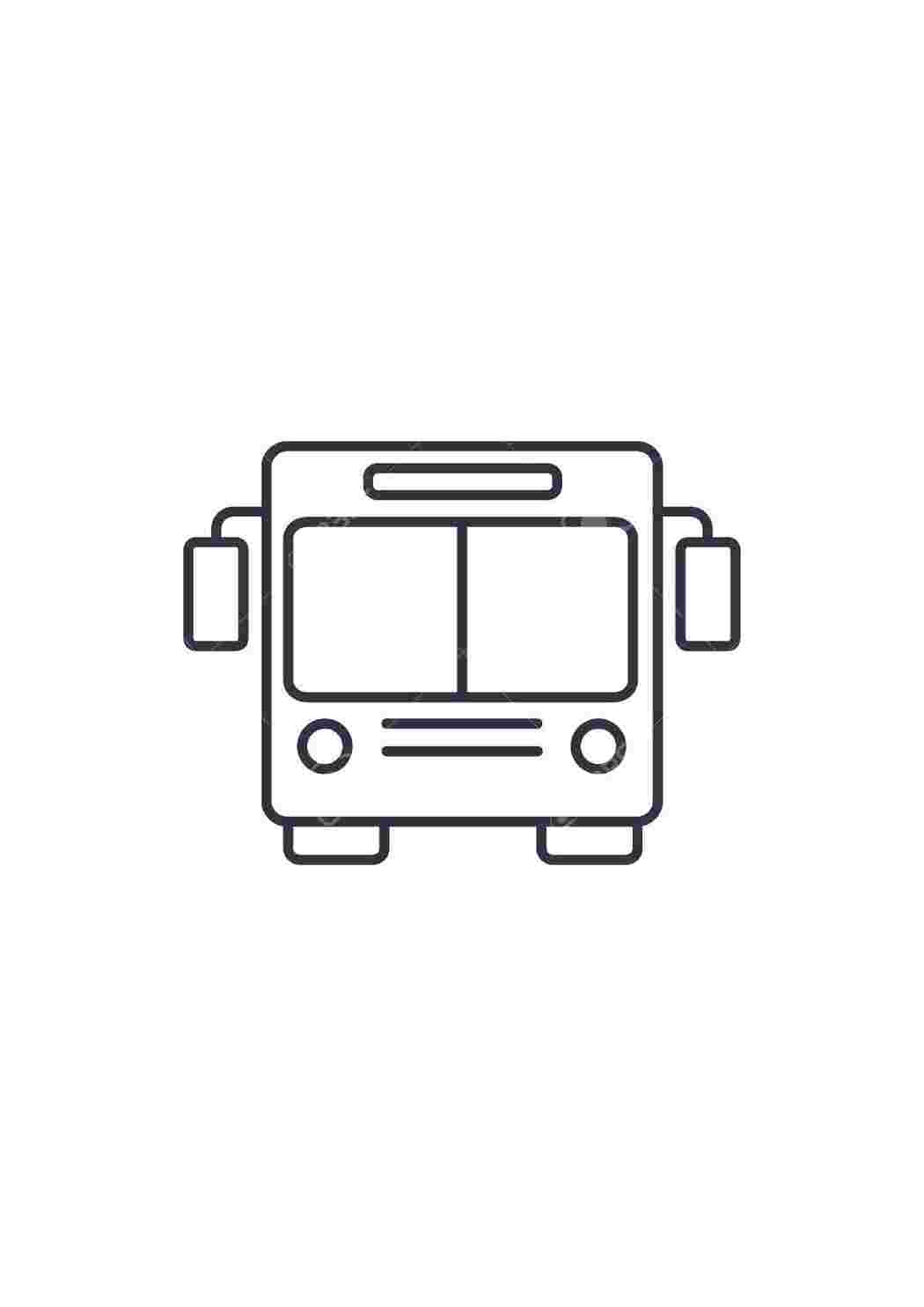 Раскраска Автобус спереду