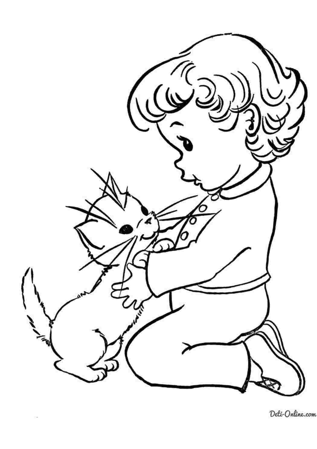 Раскраска Лагідний кошеня