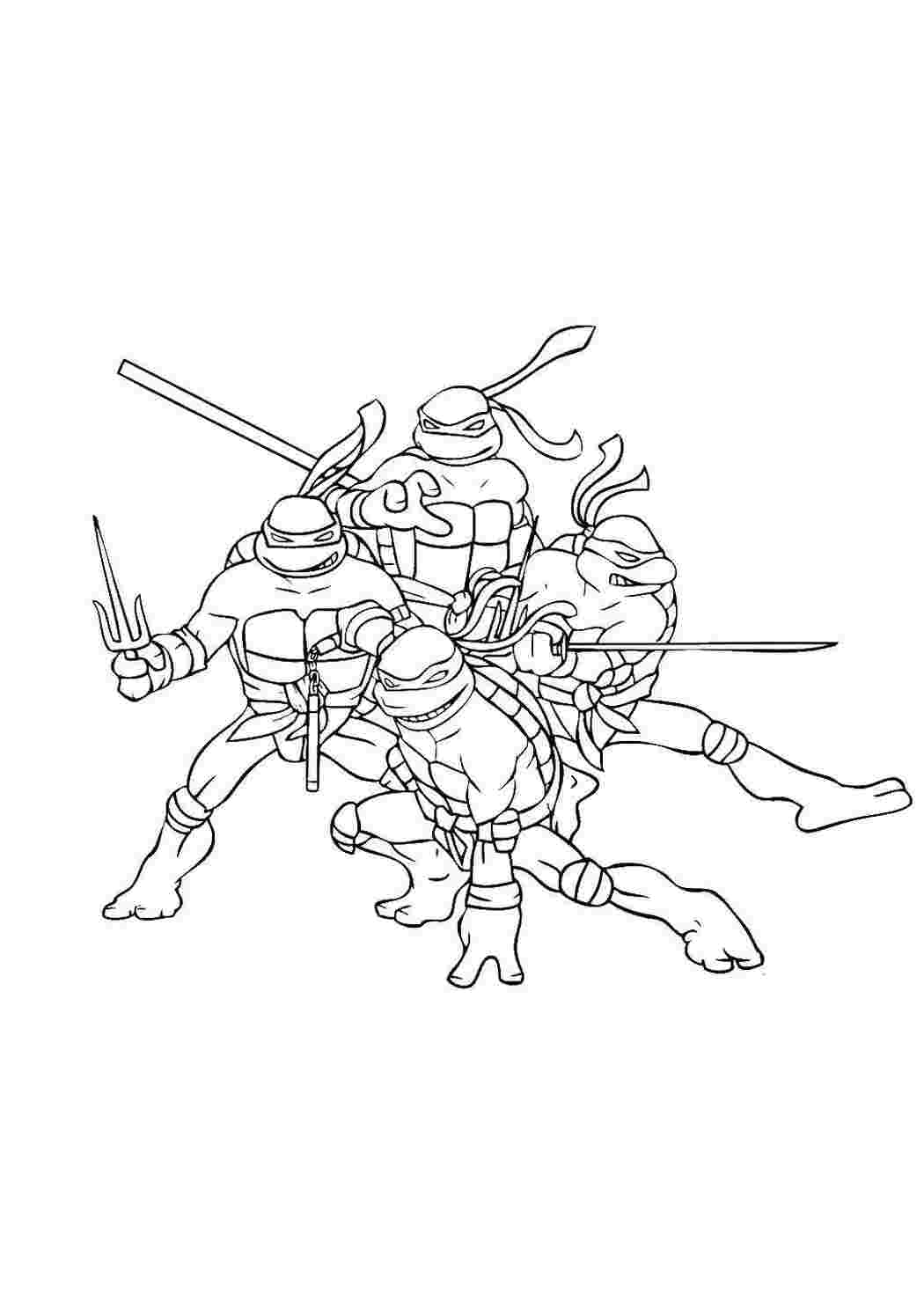 Раскраска Ніндзя черепаха
