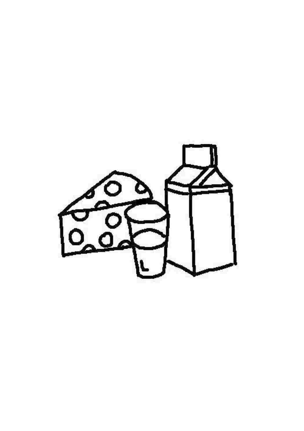 Раскраска Молочні продукти