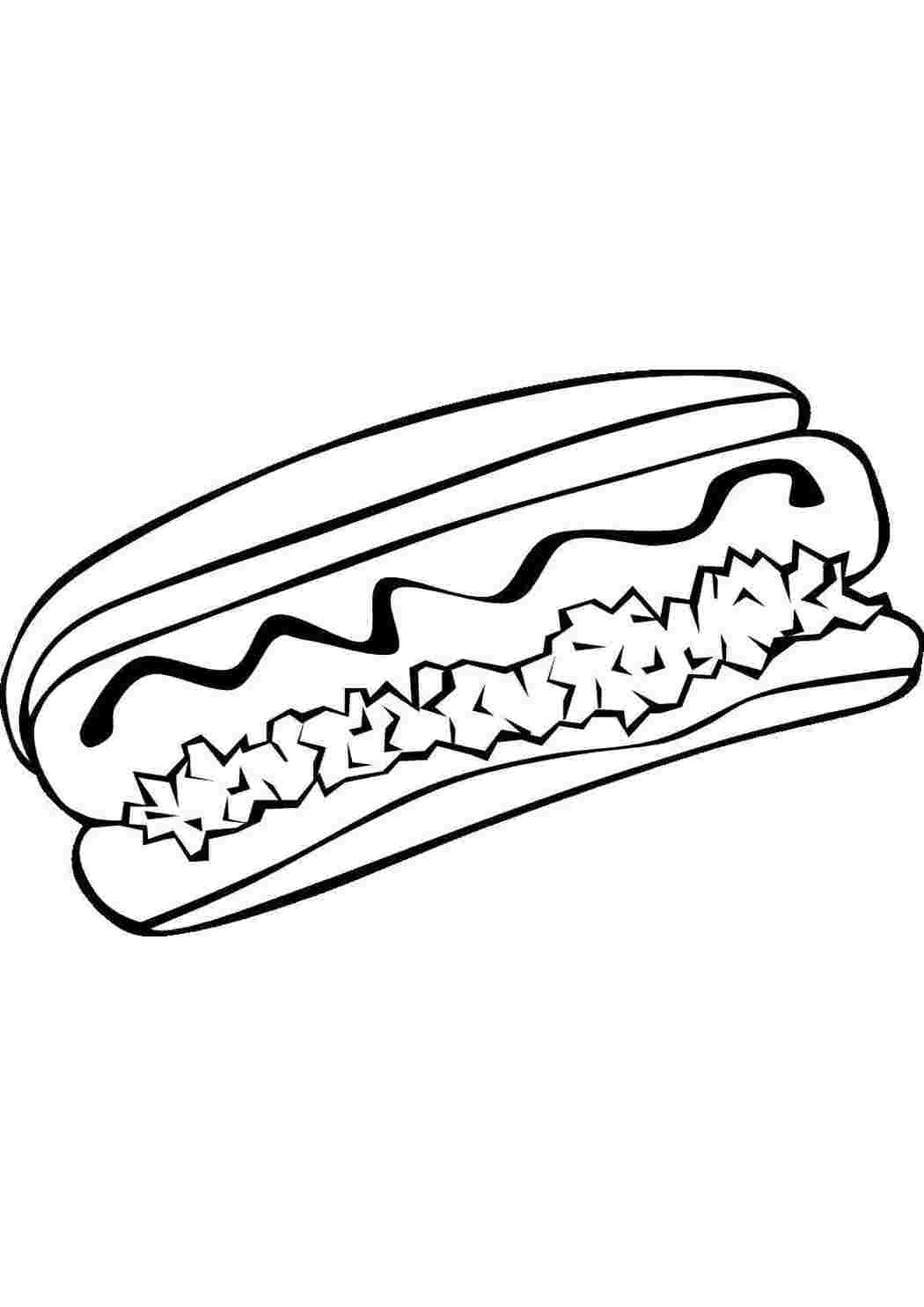 Раскраска Смачний хот дог