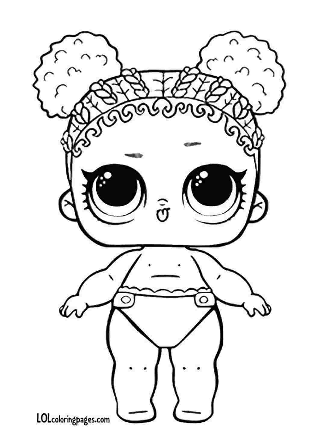 Раскраска Розфарбування для дівчаток з лялькою LOL Lil Flower Child розмальовки LOL Decoder