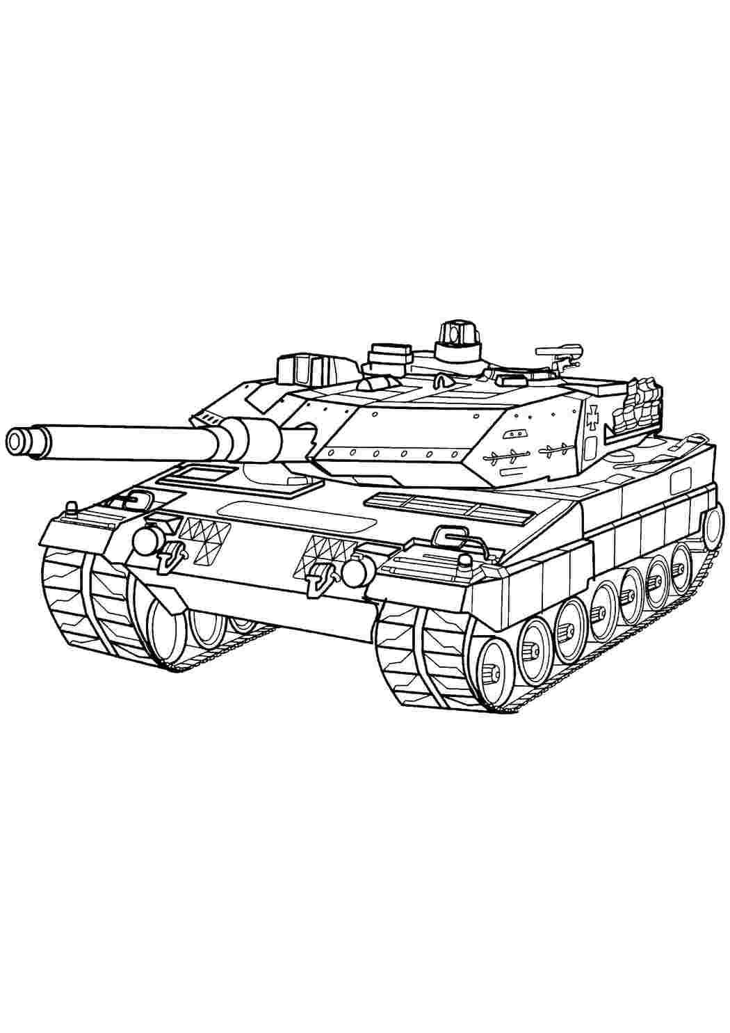 Раскраска Танк