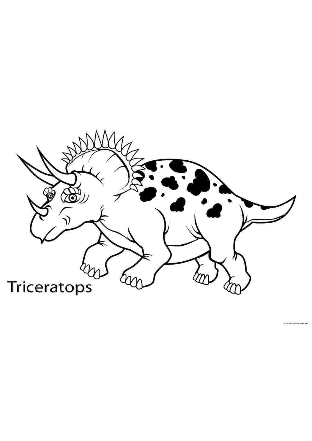 Раскраска Трицератопс