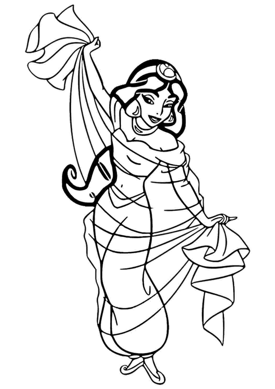 Раскраска Гарні розмальовки Гарна дочка Султана