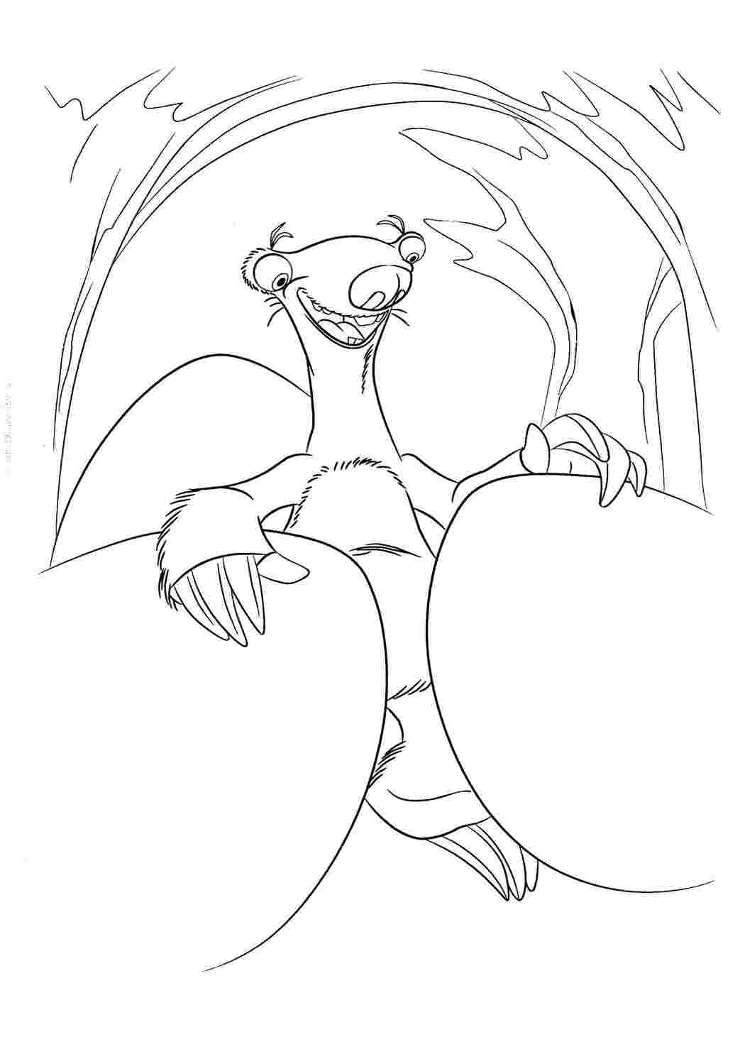 Раскраска Сиднеїський лінивець знайшов яйця