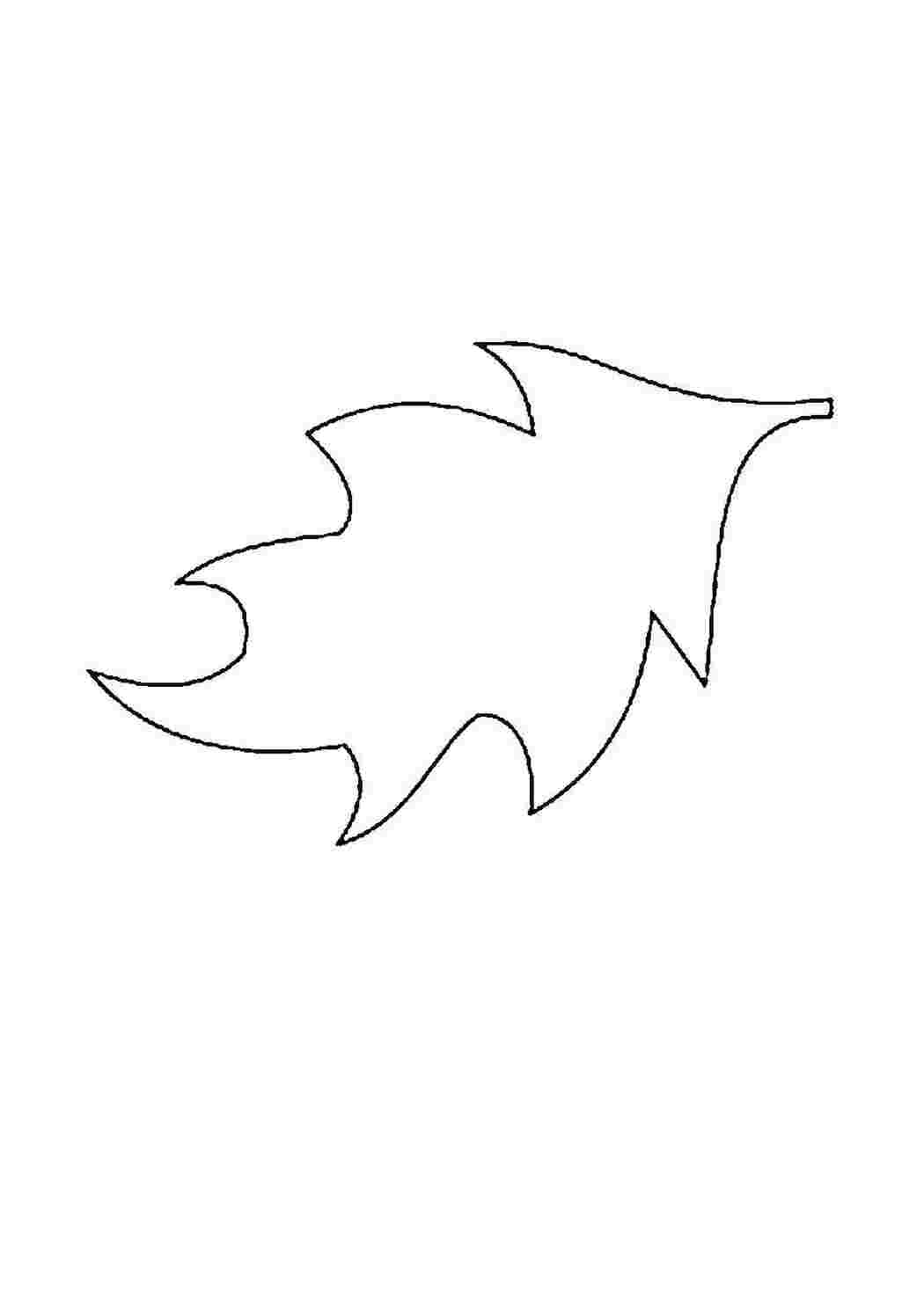 Раскраска Розфарбовки контури для вирізання листя дітям