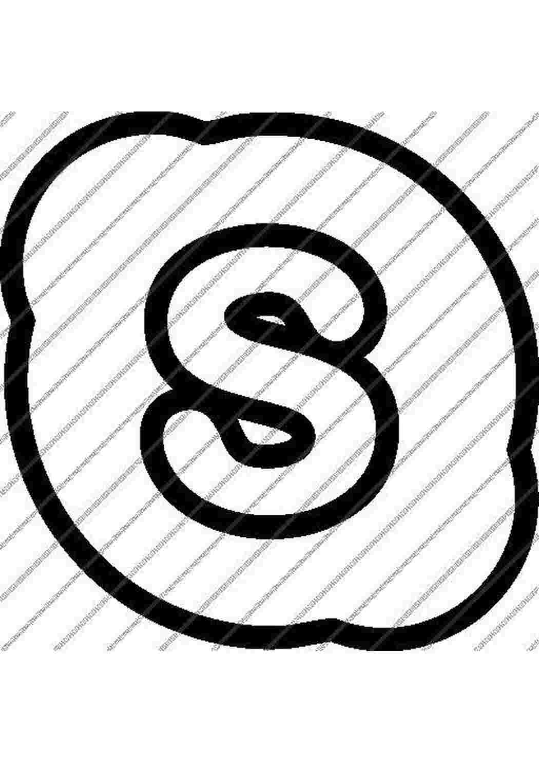 Раскраска Знак Skype