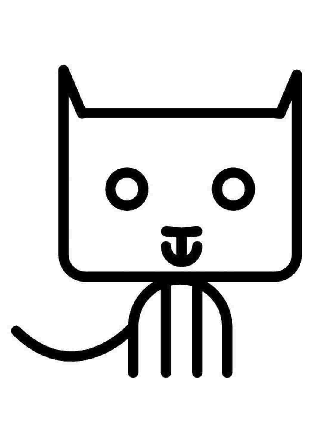 Раскраска Котик