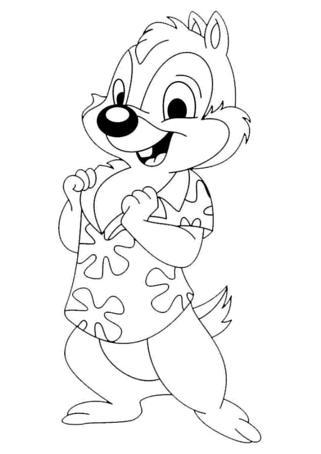 Раскраска Гарні розмальовки Персонаж Дейл