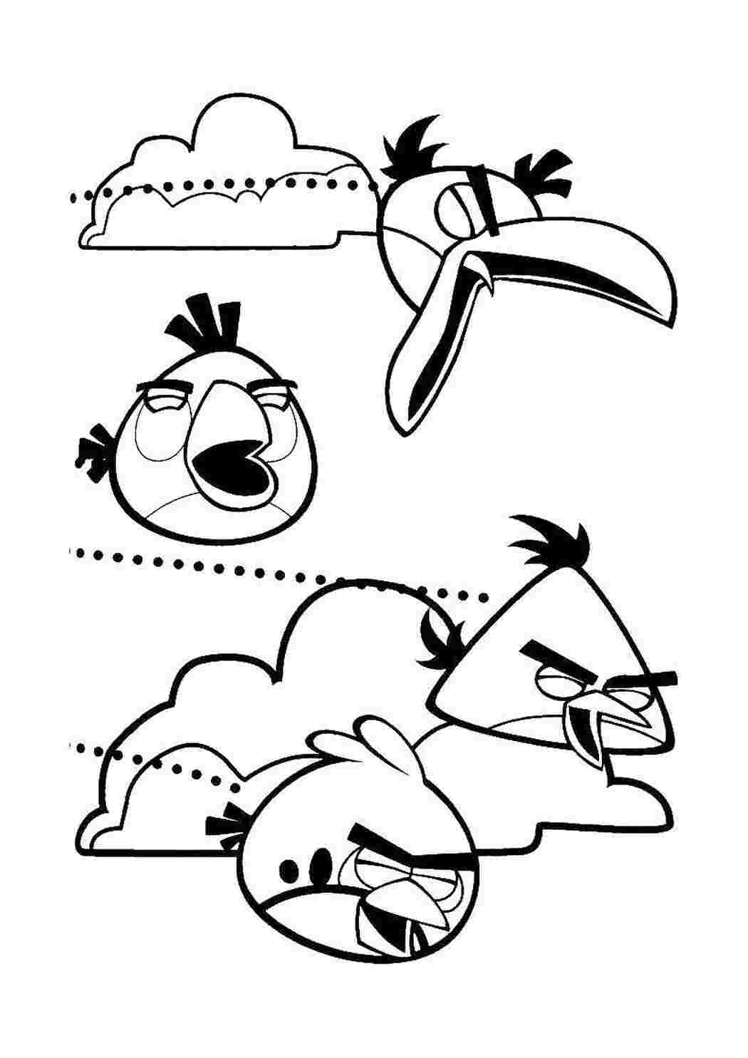 Раскраска Пташки з Angry Birds