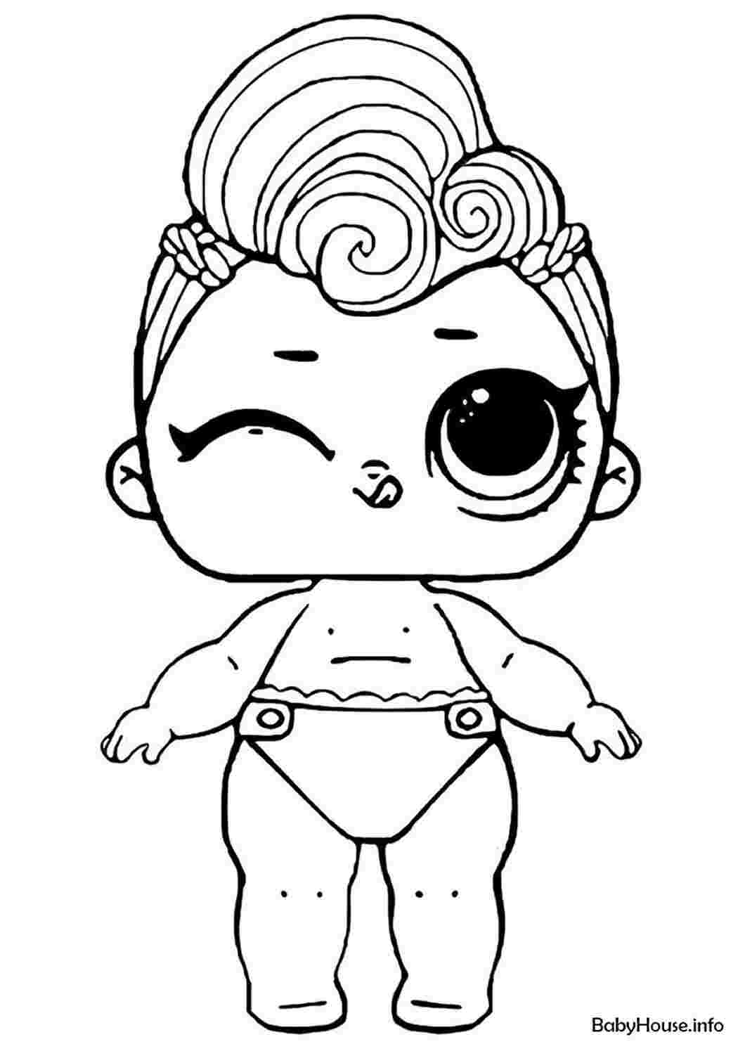 Раскраска Розфарбування з лялькою LOL Lil Grunge Grrrl розмальовки ляльок LOL друк