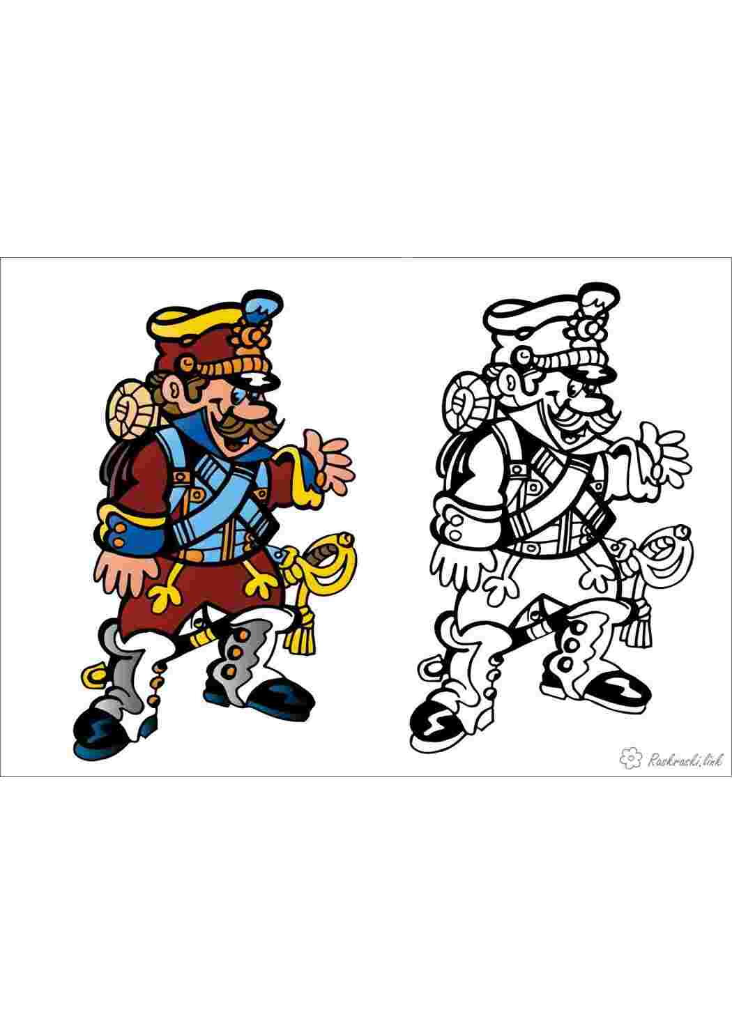 Раскраска солдат
