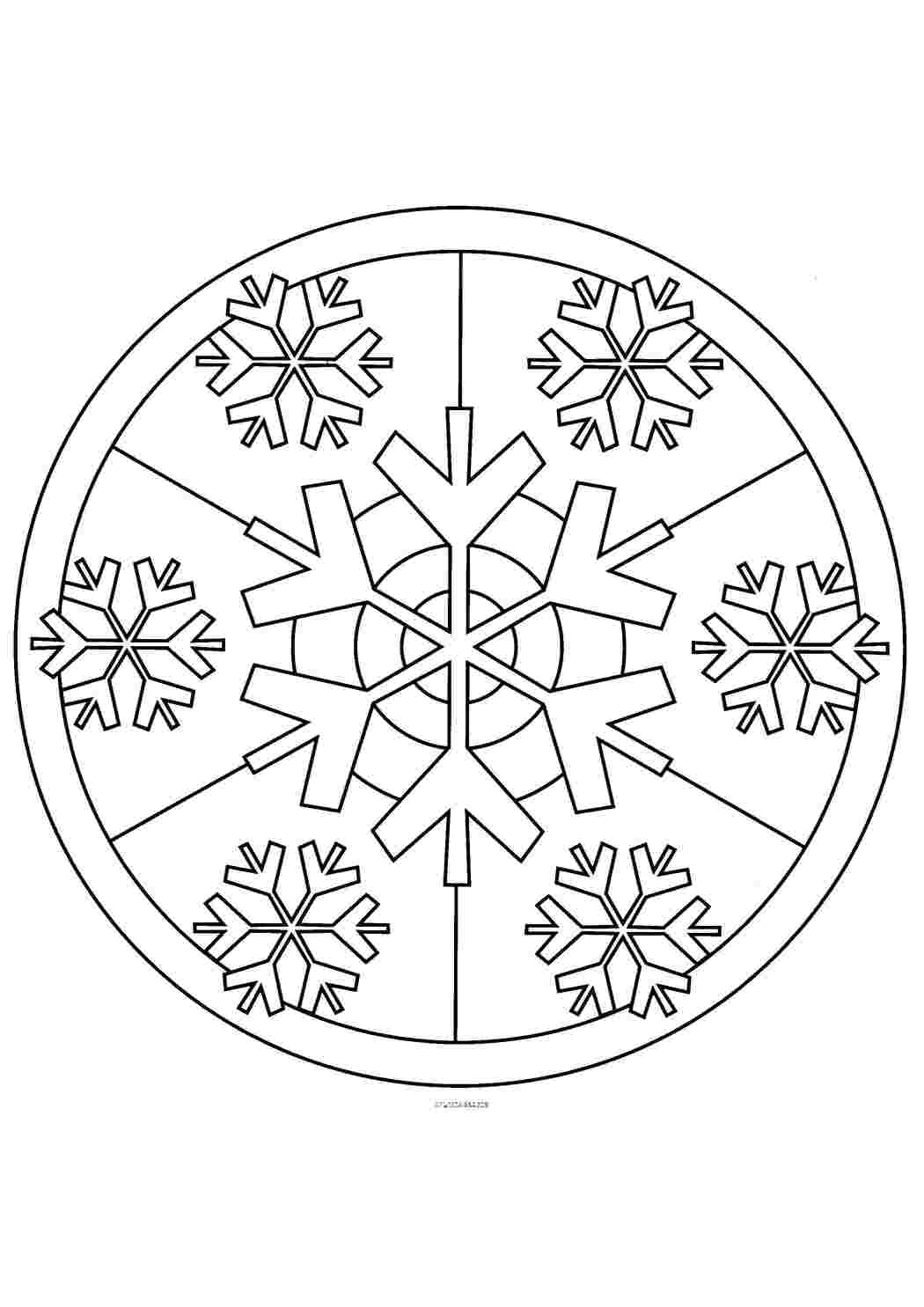 Раскраска Сніжинки