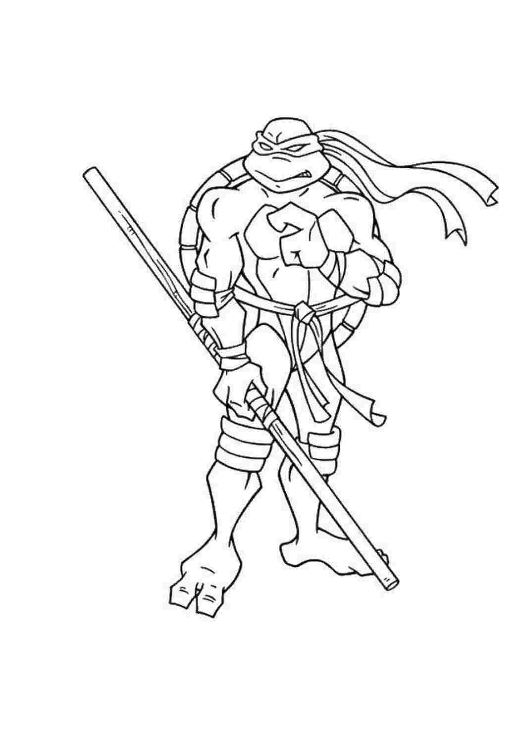 Раскраска Зброя Донателло