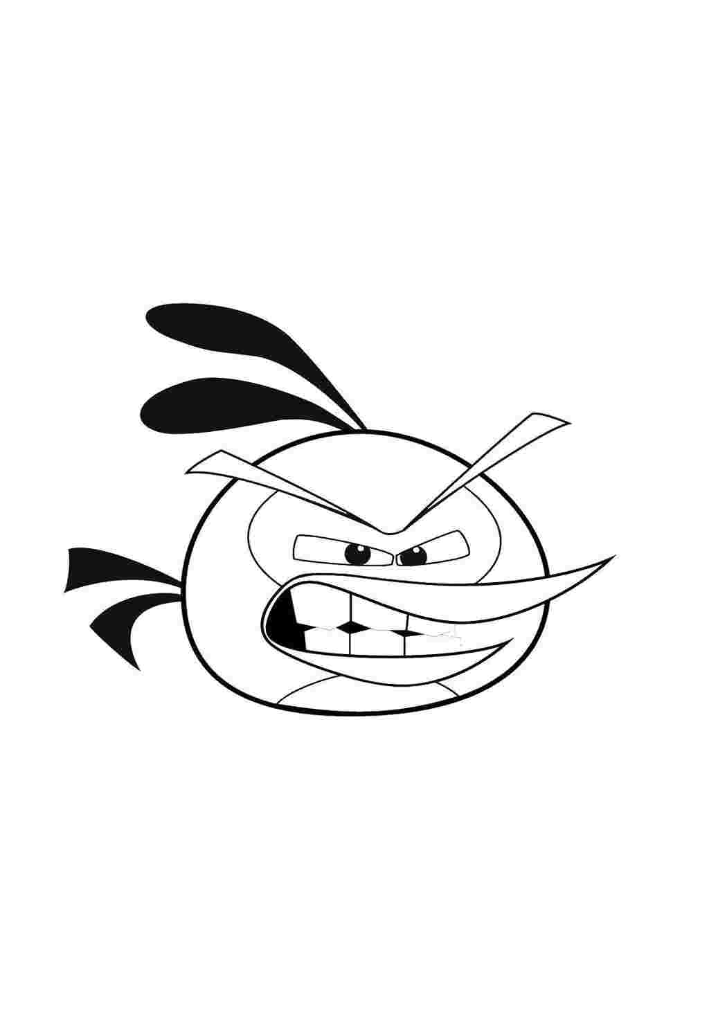 Раскраска Зла пташка з Angry Birds