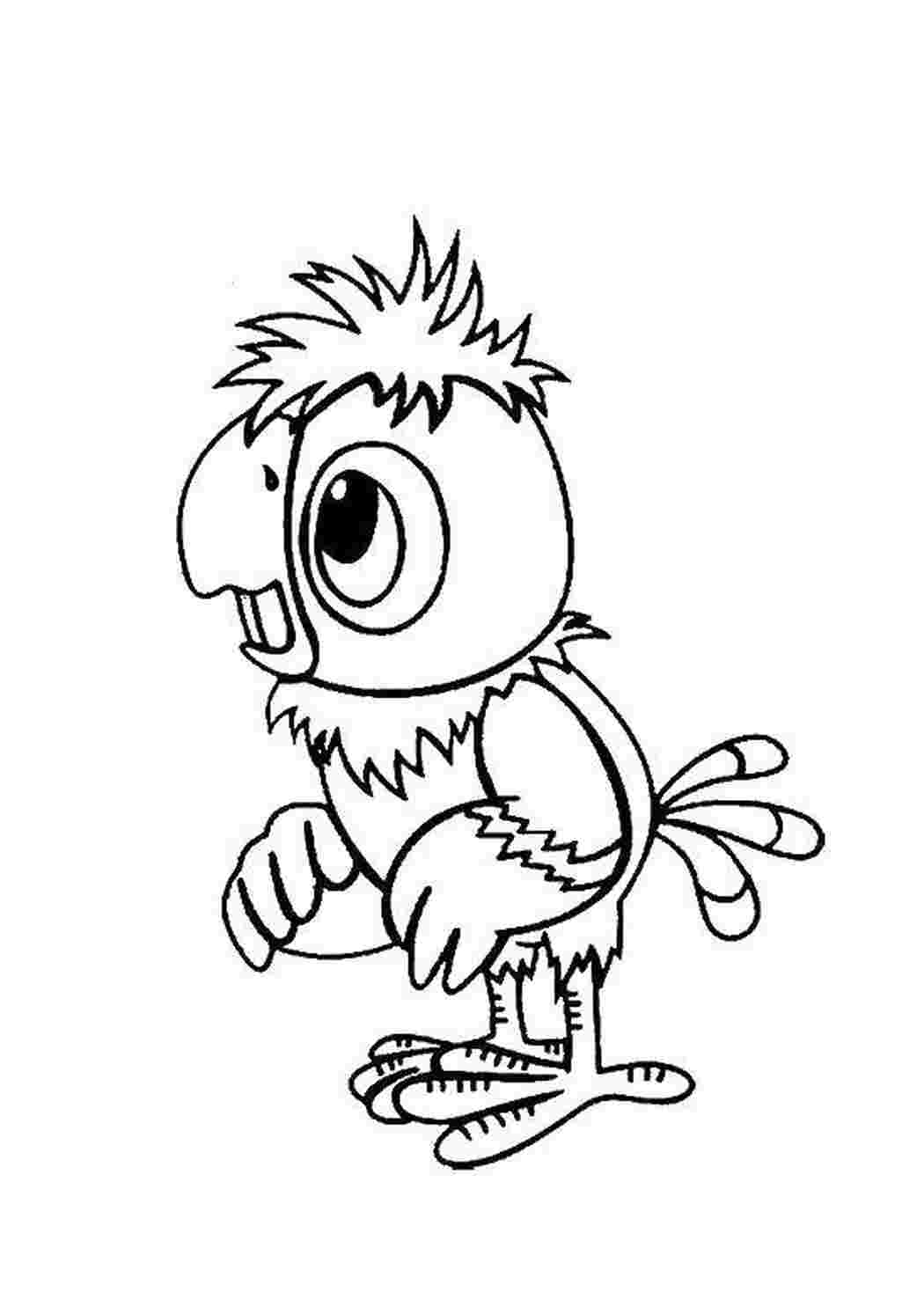 Раскраска Папуга Кеша