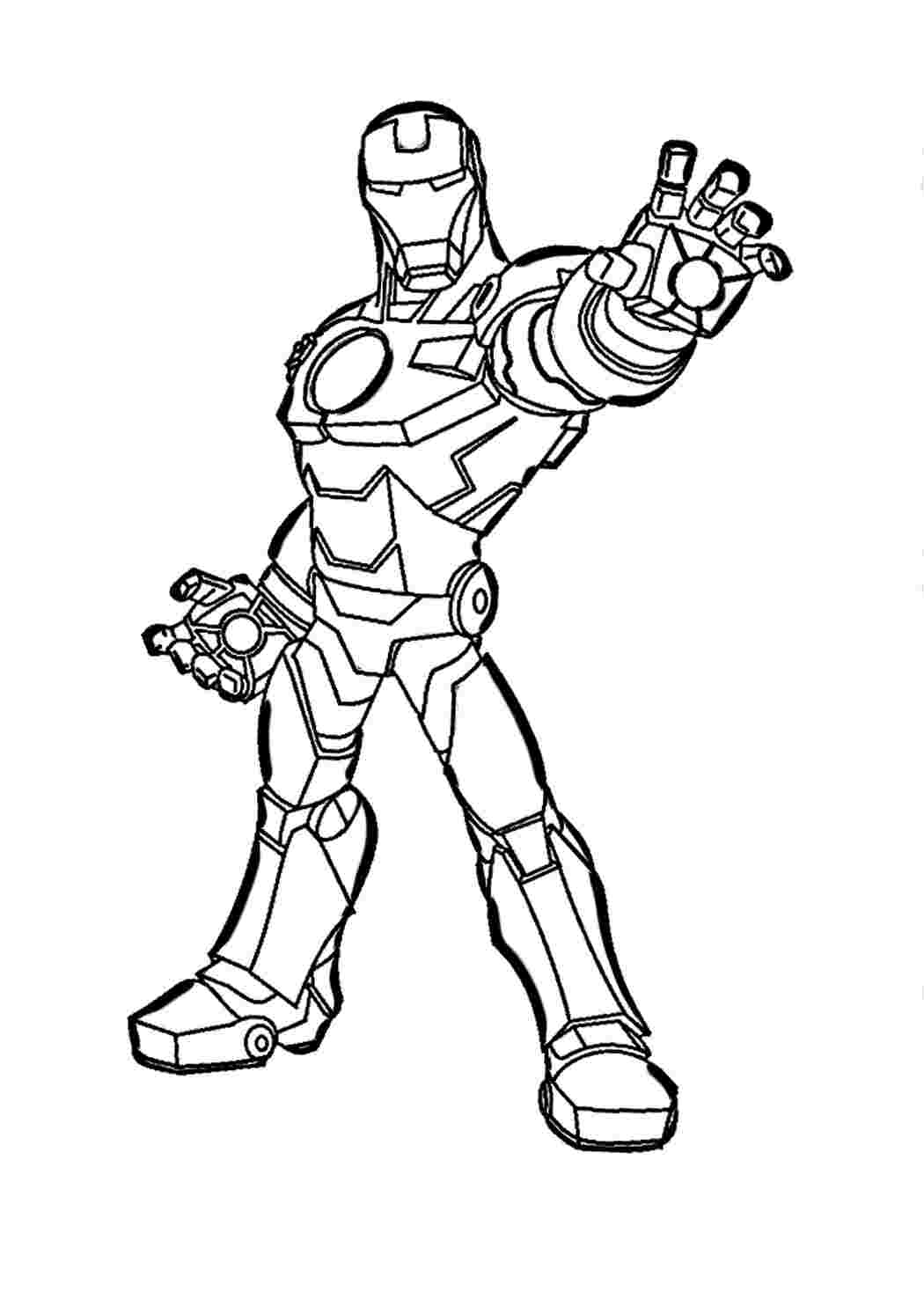 Раскраска Гарні розмальовки Залізна людина