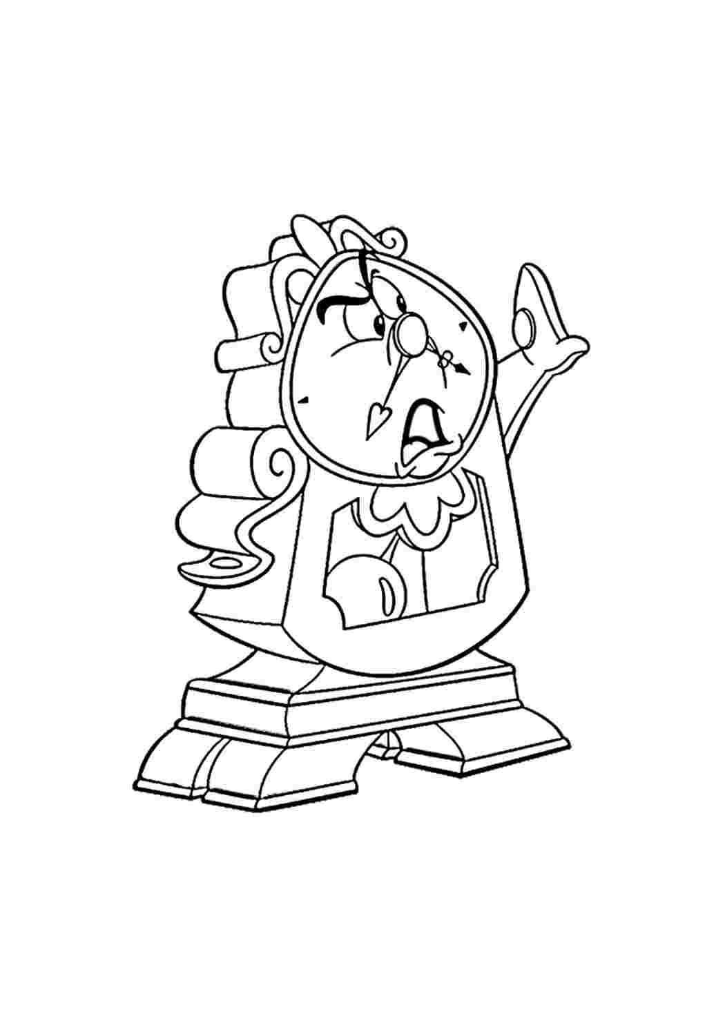 Раскраска Гарні розмальовки Злі годинники з мультфільму