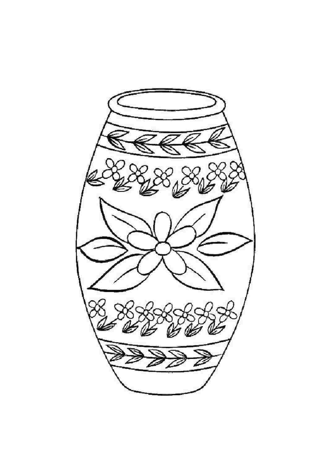 Раскраска ваза