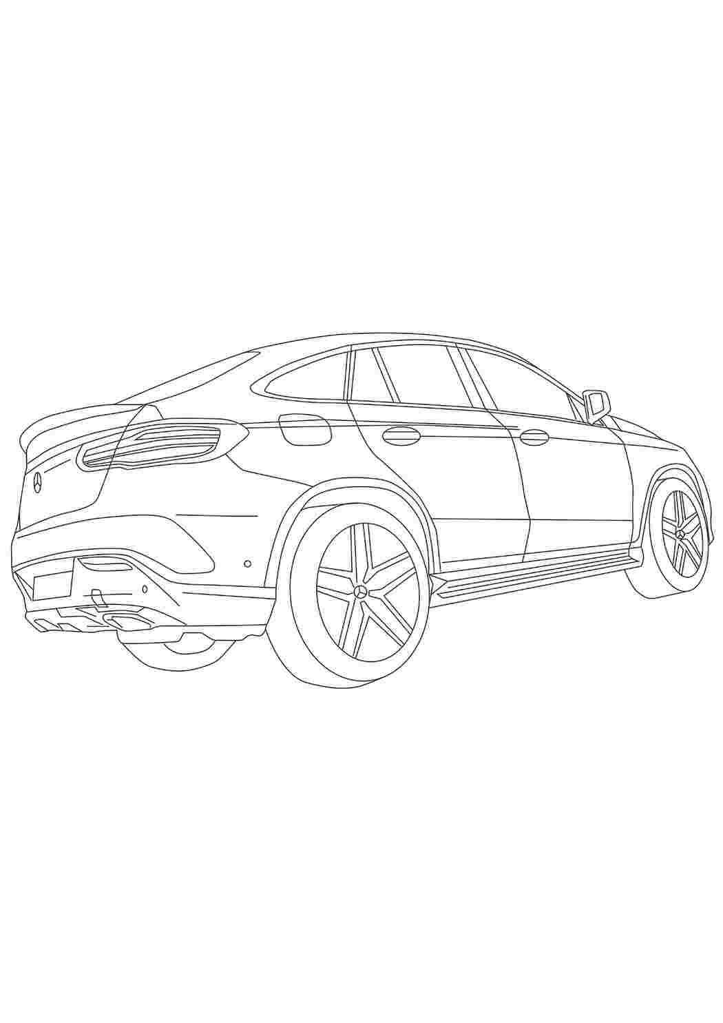 Раскраска Гарні розмальовки Розфарбування Mercedes Benz Машина Mercedes GLE 350
