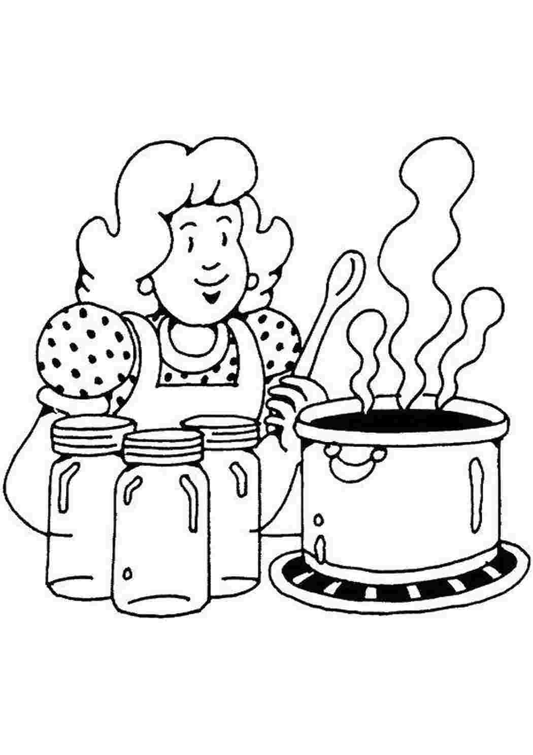 Раскраска кухарка