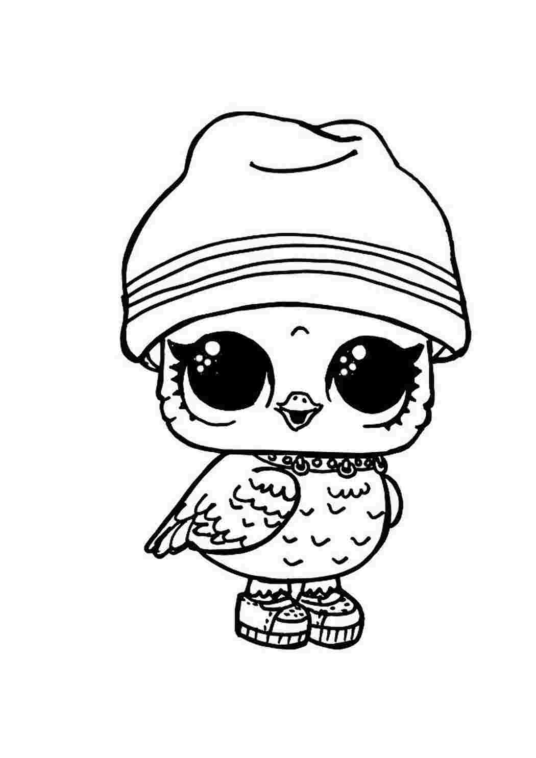 Раскраска Розфарбування лол онлайн yin hoot лол сова в шапочці з нашийником