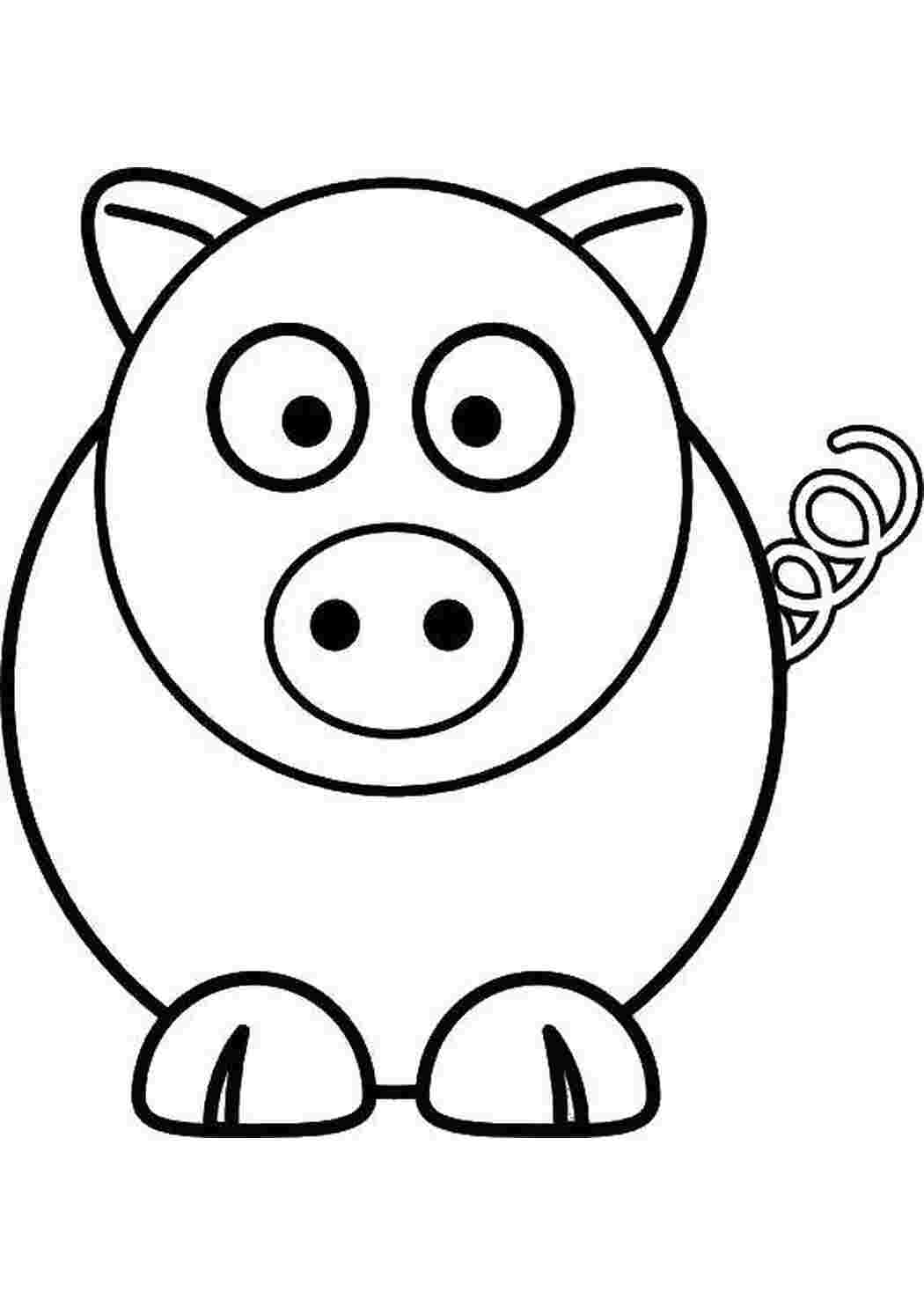 Раскраска свинка
