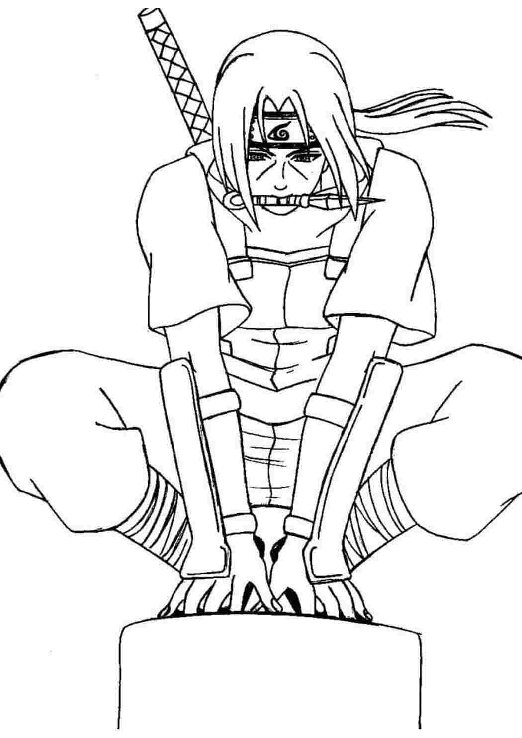 Раскраска Гарні розмальовки Розфарбування Ітачі Ніндзя