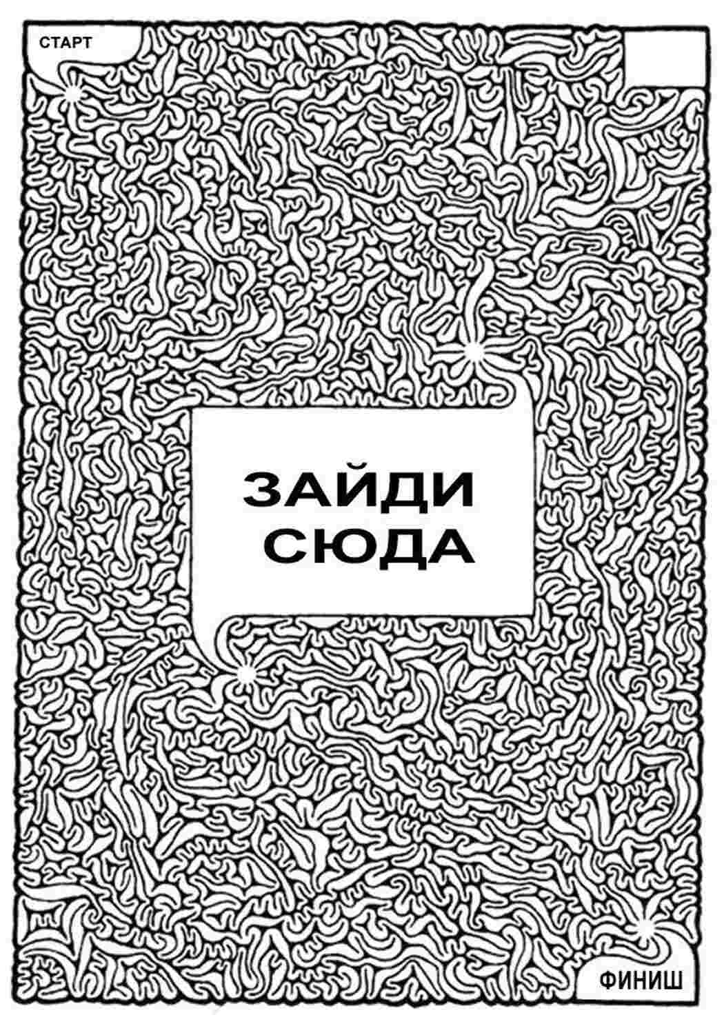 Раскраска Завдання на проходження лабіринту Ранній розвиток дітей