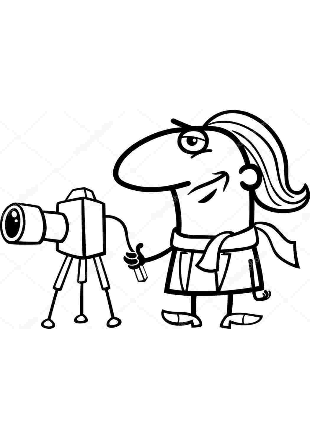 Раскраска Фотограф