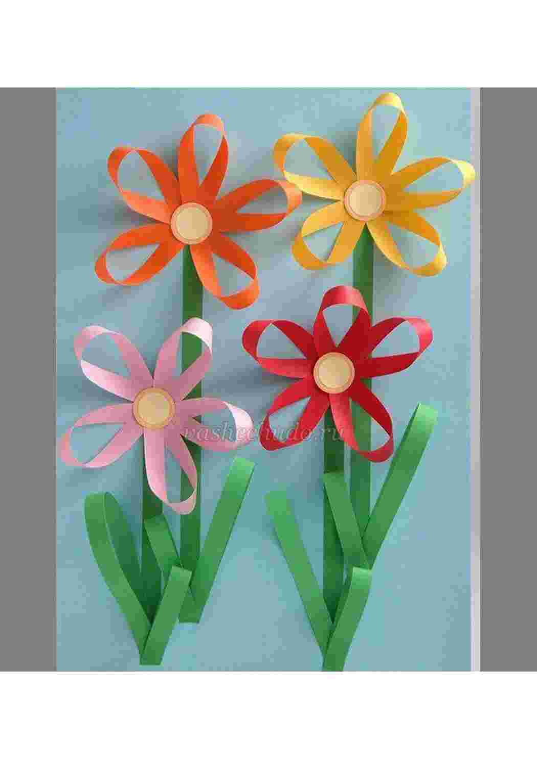 Раскраска Об ємна аплікація з кольорового паперу