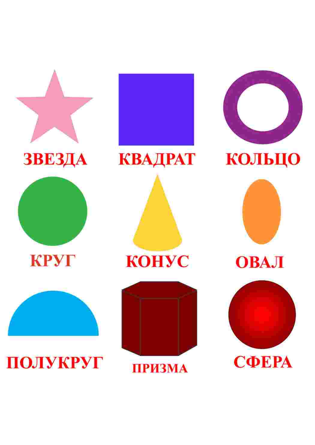 Раскраска геометричні фігури