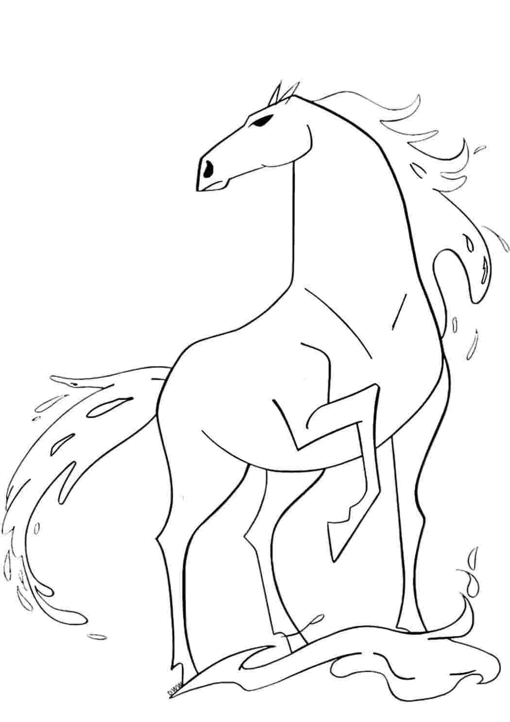 Раскраска Гарні розмальовки Льодовиковий кінь з мультфільму Холодне серце