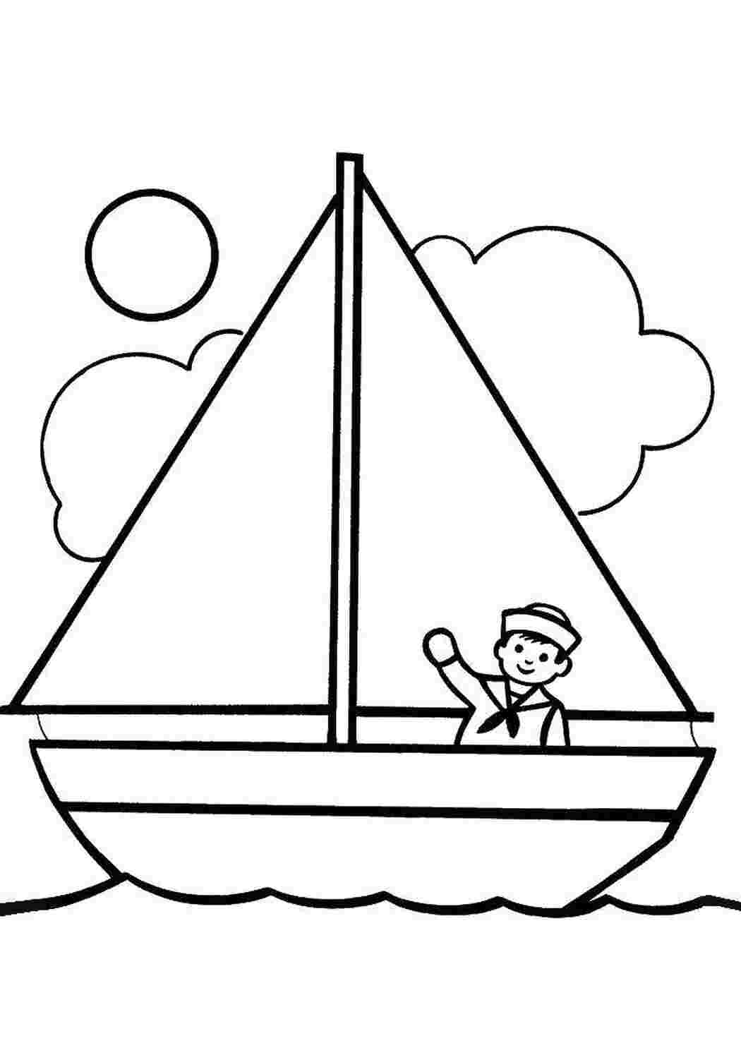 Раскраска Маленький моряк