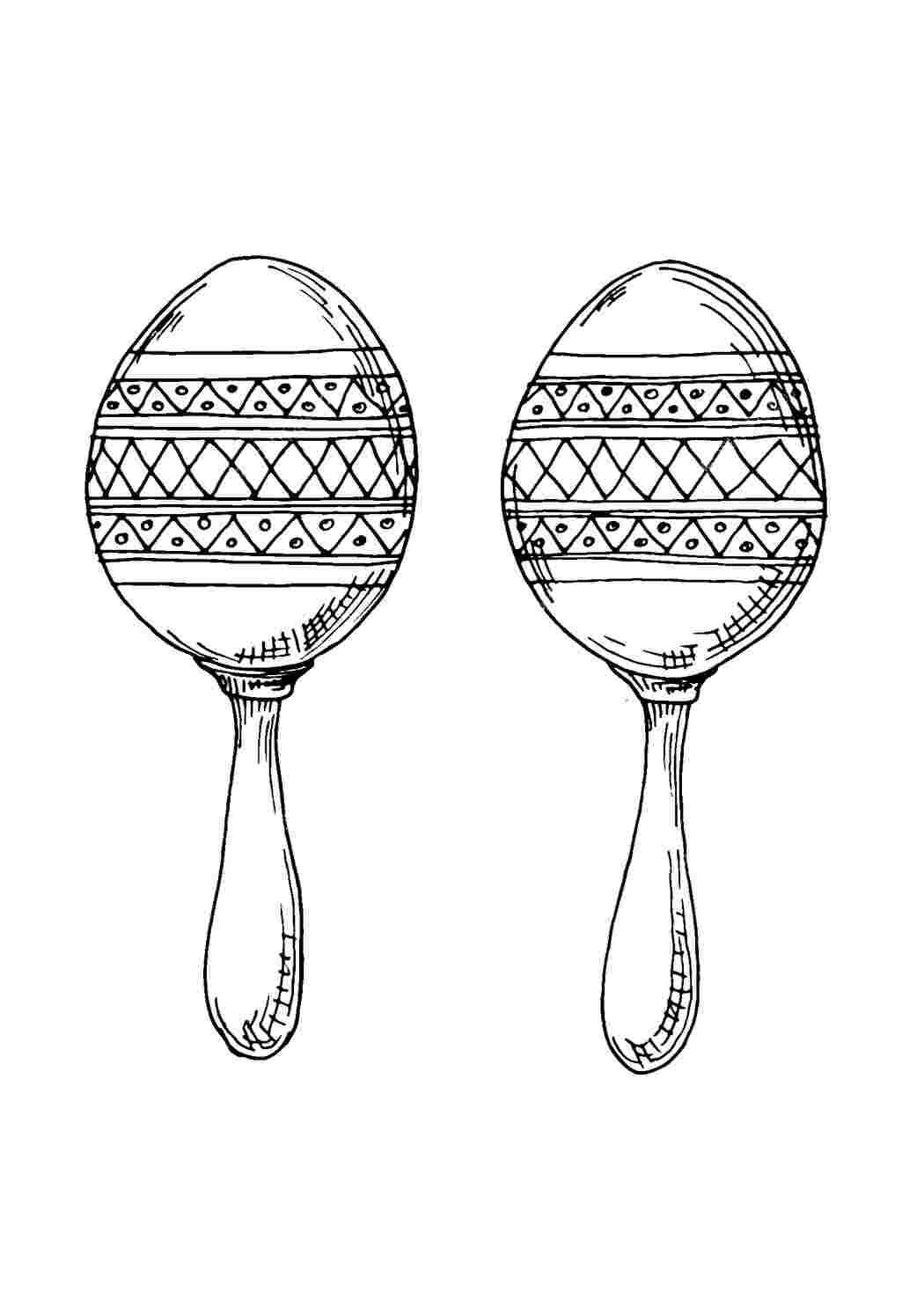 Раскраска Розфарбовки з маракасами